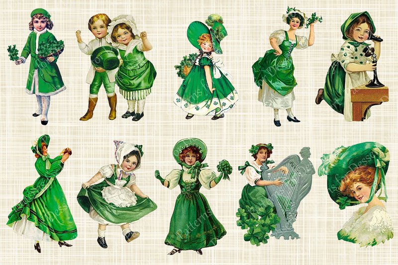 Vintage Saint Patrick's Day Clip Art II (by Patterns for Dessert)