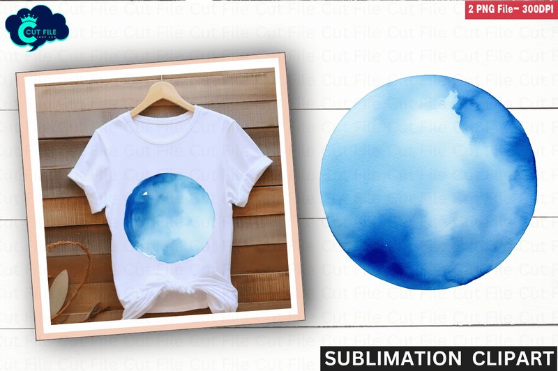 Watercolor Moon Clipart PNG Design