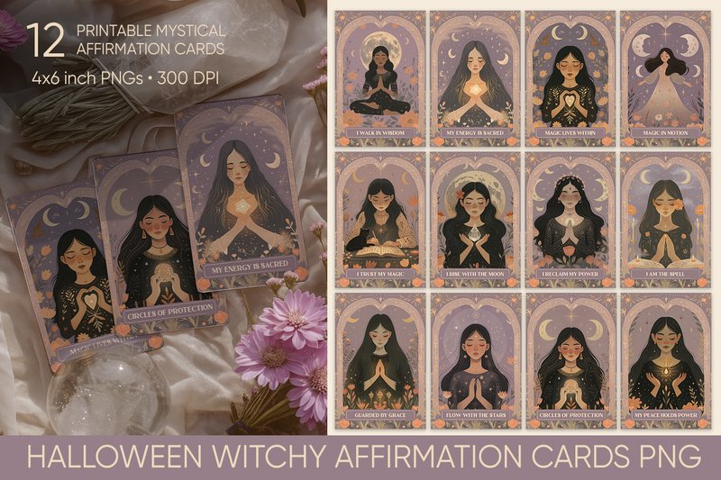 Witchy Affirmation Cards Mystical Card