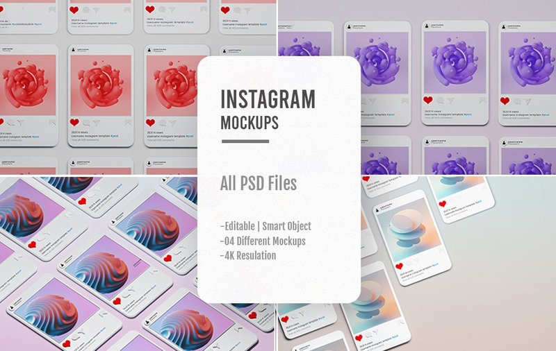 04 PSD Instagram Display Post Mockups (by sujhonsharma)