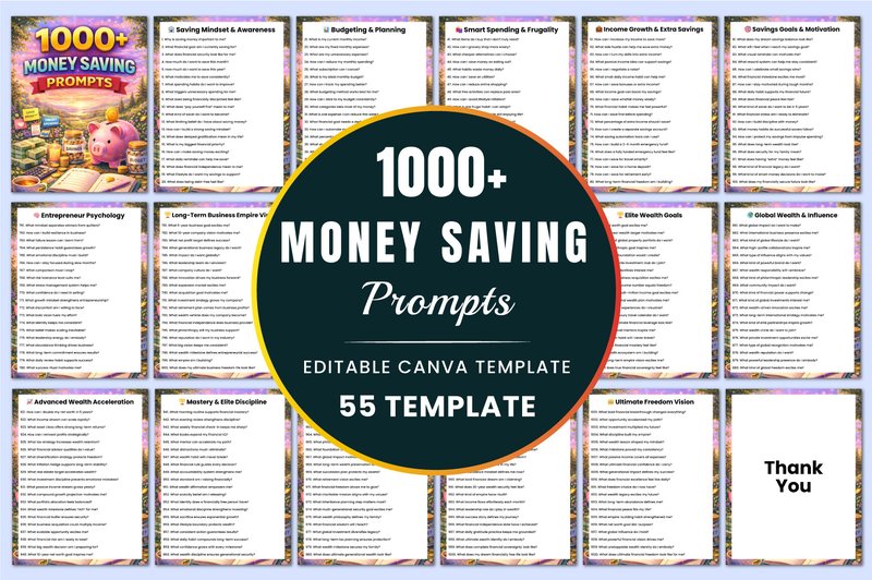 1000+ Money Saving Prompts KDP Interiors (by Shumaya)