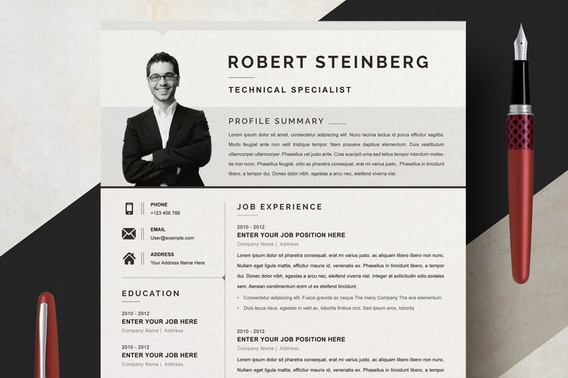 2 Page Professional Simple Resume (by ResumeInventor)