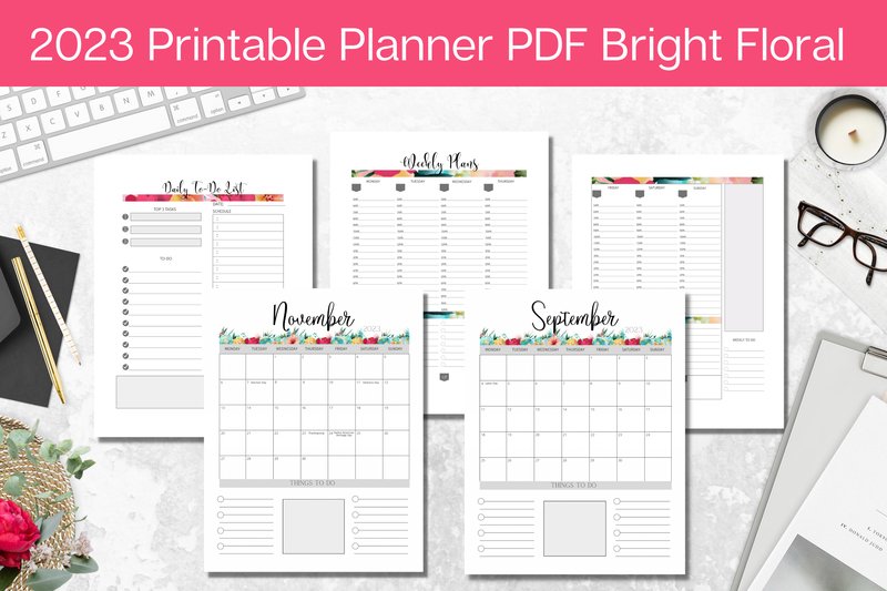 2023 Planner PDF Printable Calendar (by Hustle Smart Shop)