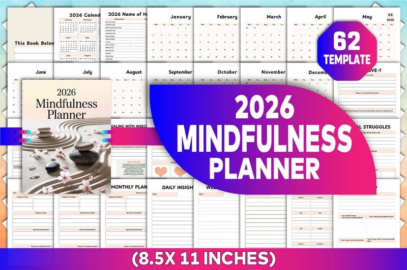 2026 Mindfulness Planner Kdp (by KDP GRAVITY)