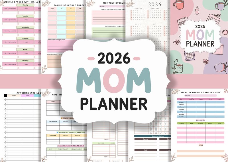 2026 Mom Planner 👩‍👧 KDP Interiors (by KDP Studio)