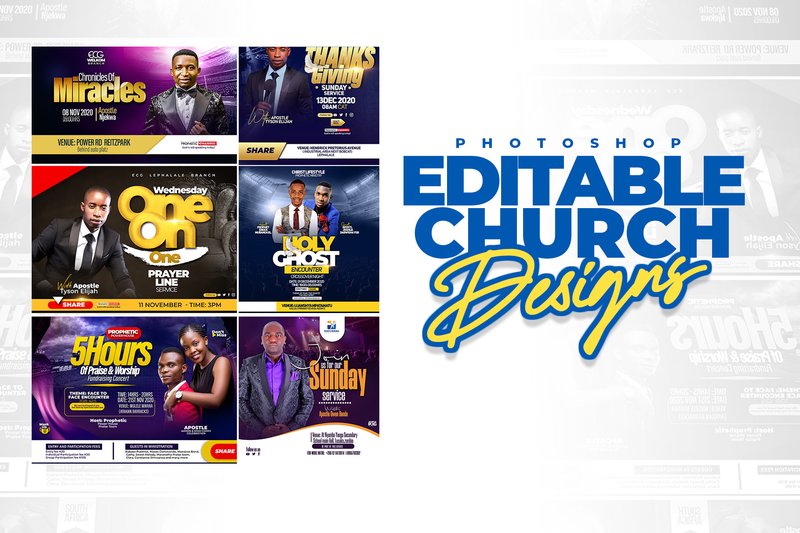 25 Church Flyer Templates Bundle PSD (by churchflyertemplates)