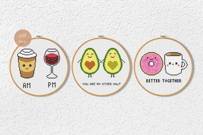 3 Funny Quote Cross Stitch Patterns PDF (by CrossWithMe)
