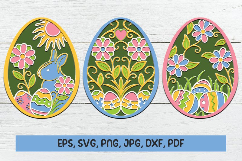 3D Layered Easter Egg, Mandala SVG (by Febri Creative)