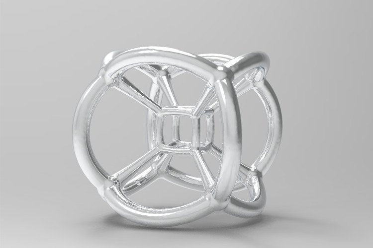 4d Tesseract Bead Model for 3D Printing (by KseniyaOmega)