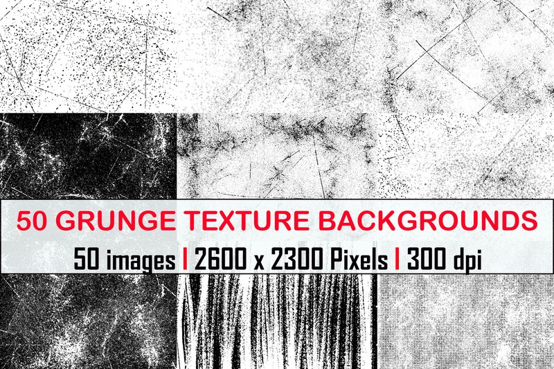 50 Grunge Textures All in ONE (by Linyeng Studio)