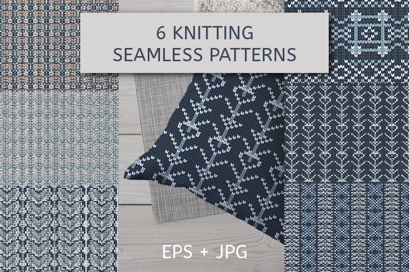 6 Blue Knitted Patterns (by kazakova_o)