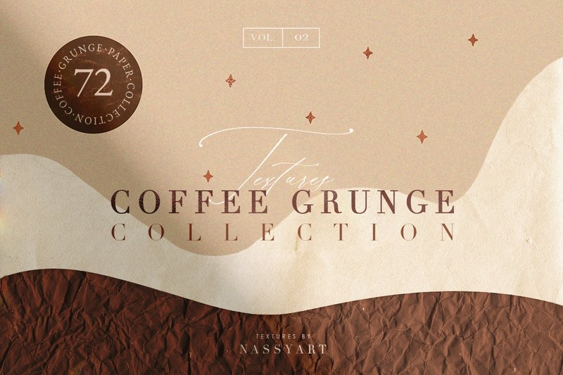 72 Coffee Grunge Textures (by NassyArt)