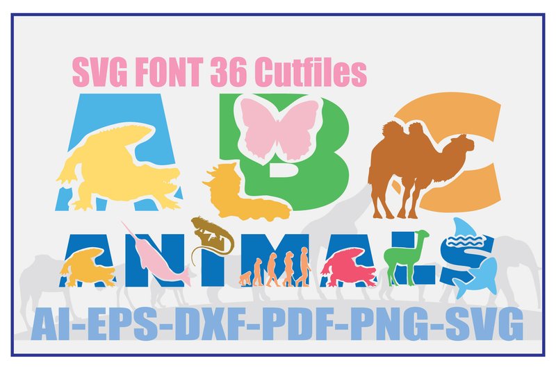 ABC Animals Font 38 Bundle Files (by KtwoP)