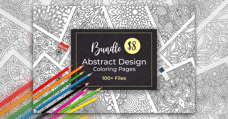 Abstract Design Coloring Pages (by doridodesign)