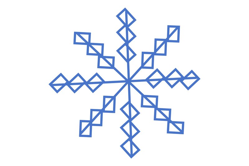 Abstract Snowflake. Winter Holiday Decor (by vectorbum)
