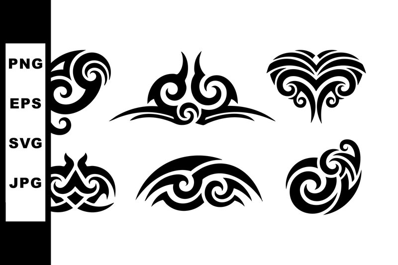 Abstract Tribal Tattoo Designs with Blac (by SVGdesigns)