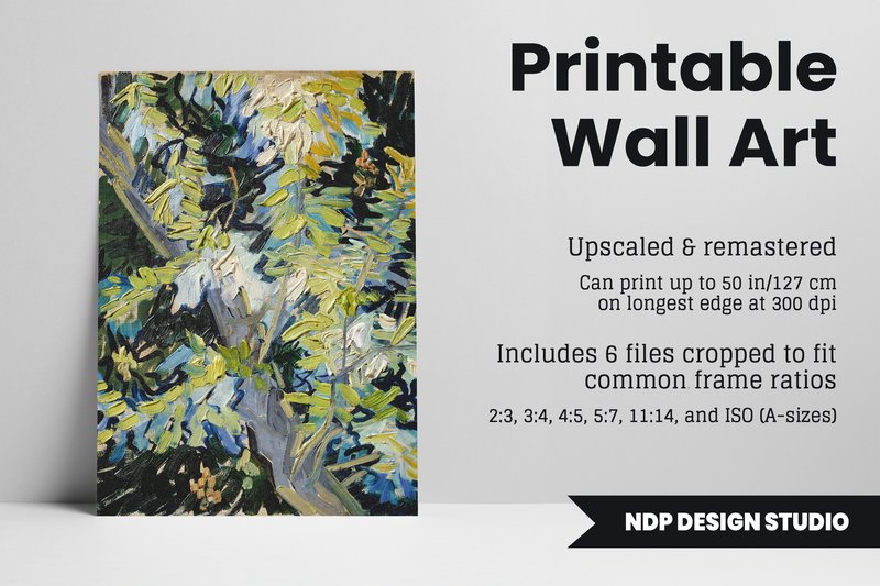 Acacia Tree Van Gogh Printable Wall Art (by NDP Design Studio)