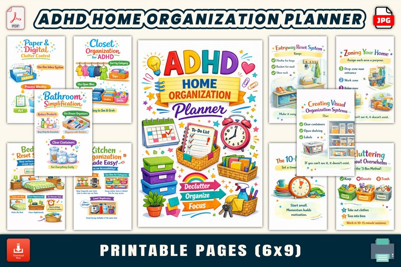 ADHD Home Organization Planner (by LR ART)
