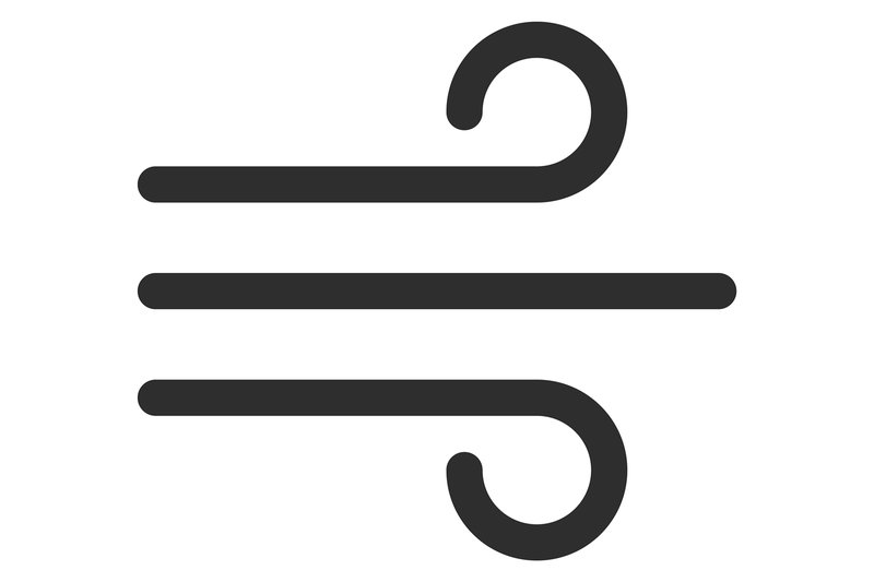 Air Motion Line Icon. Wind Breeze Symbol (by microvectorone)