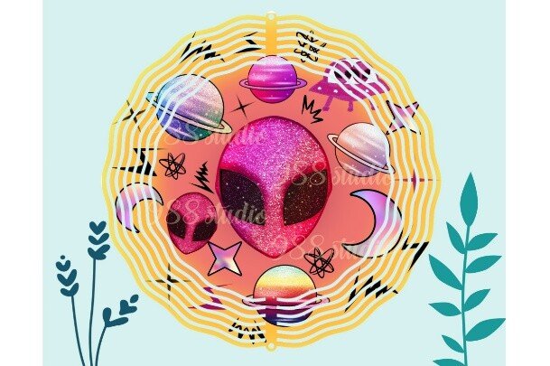 Alien Sublimation Outer Space Print (by 988 studio Jay)
