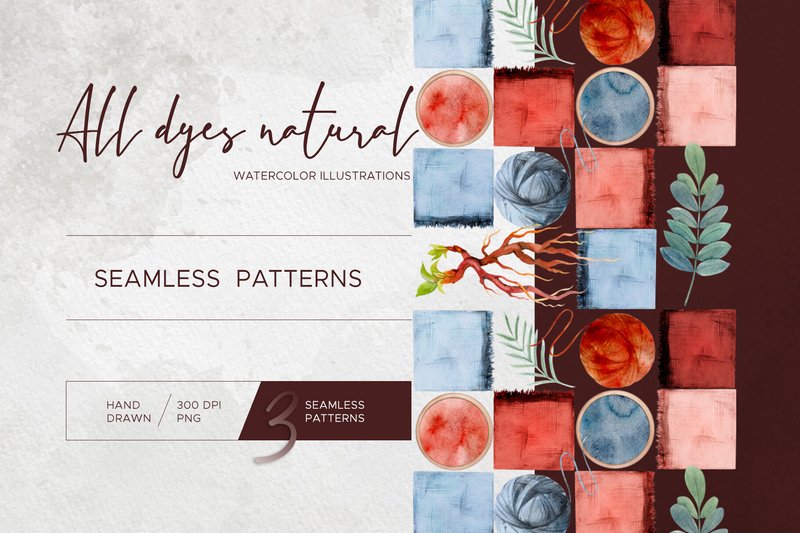All Dyes Natural. Seamless Patterns (by msflaffy)
