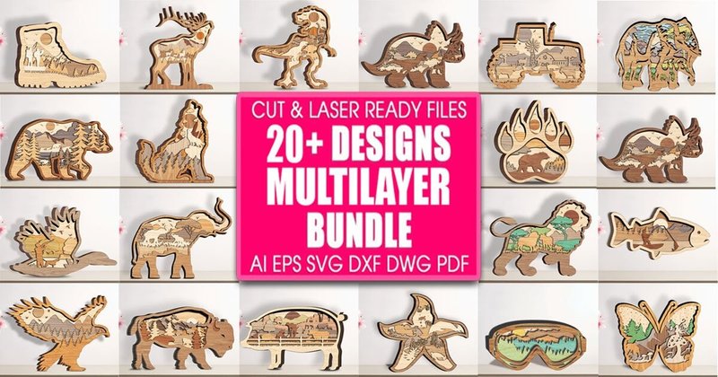 Animal Multilayer Cut File Bundle (by Break Jhon)