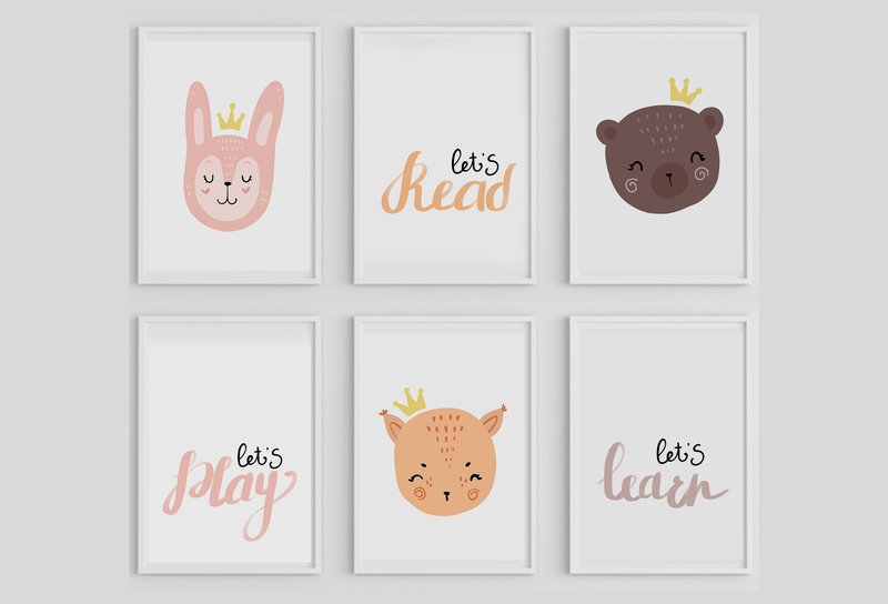 Animal Printable Wall Art, Let's Play (by Design shop)