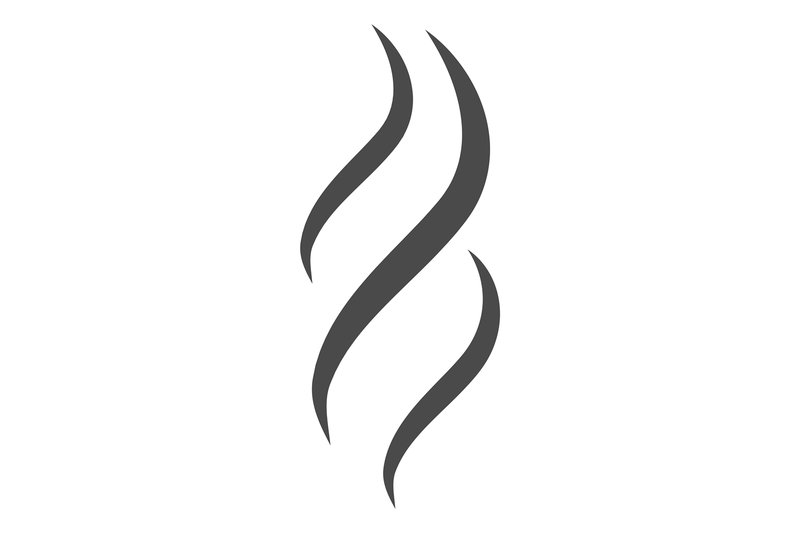 Aroma Icon. Smell Motion Line Black Symb (by yummybuum)