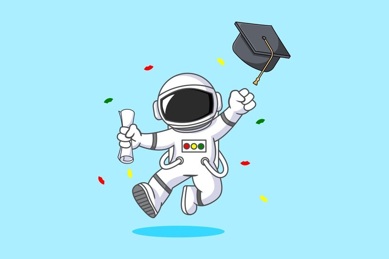 Astronaut Graduation Celebration Achieve (by deevector)