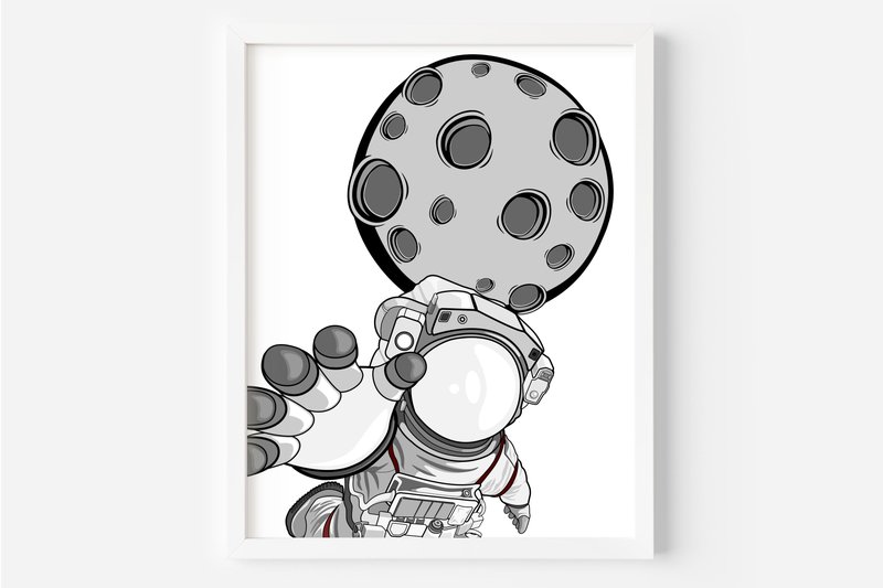 Astronaut Poster, Printable Wall Art (by artinrhythm)