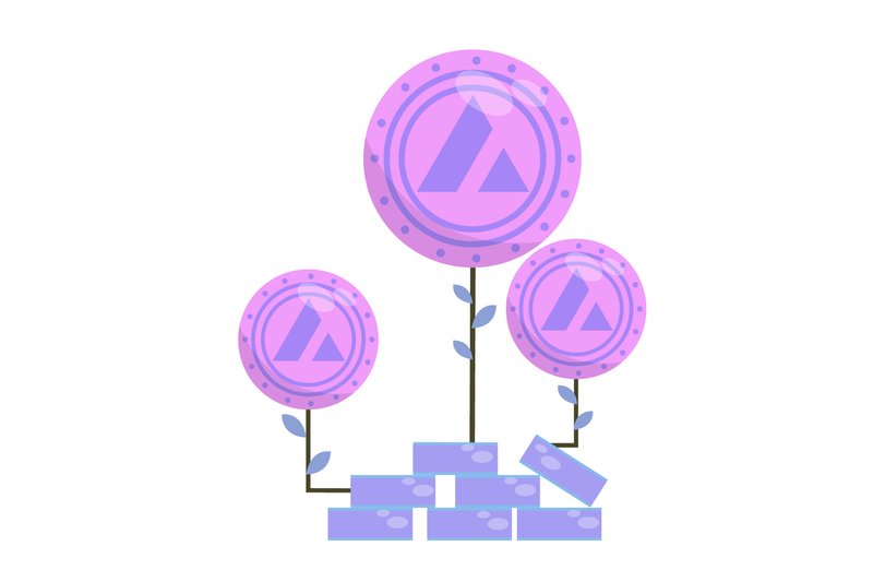 Avalanche Growth Investment Crypto Art (by patternspacestudio)