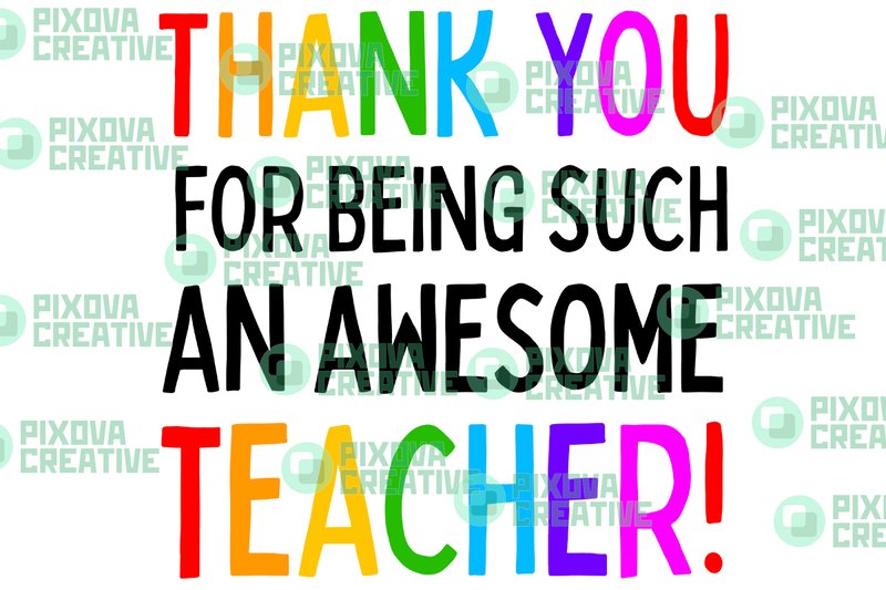 Awesome Teacher PNG Graphic (by Pixova Creative)