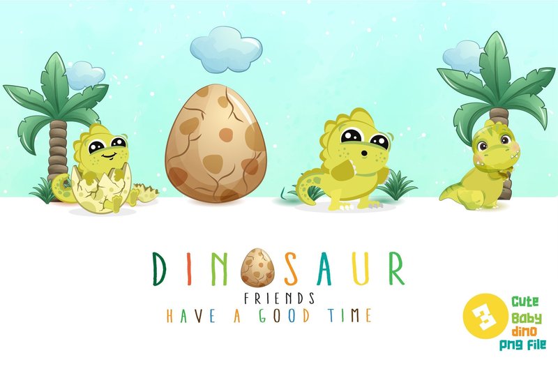 Baby Cute Dinosaurs (by Faram DigiArt)