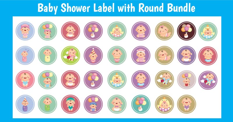 Baby Shower Label Bundle (by zia studio)