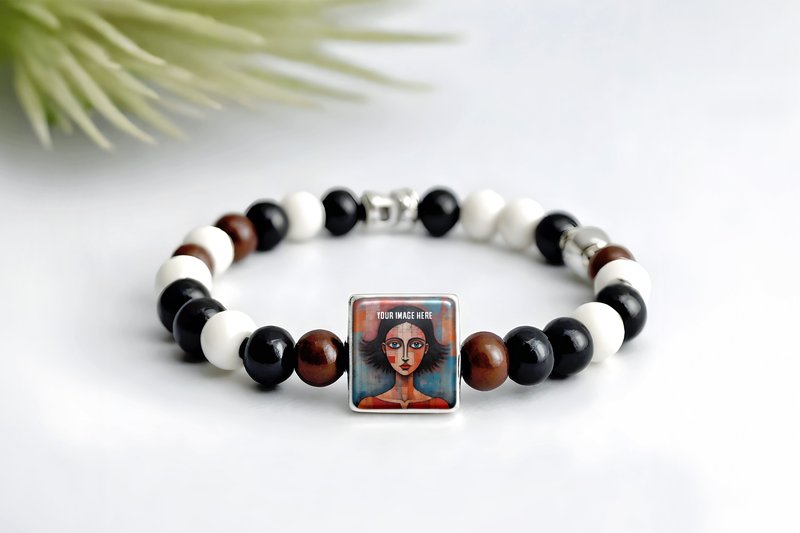Beaded Charm Bracelet Jewelry Mockup (by HG Designs)