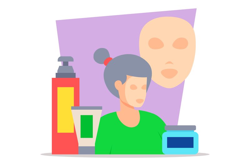 Beauty Routine Setup with Skincare (by pch.vector)