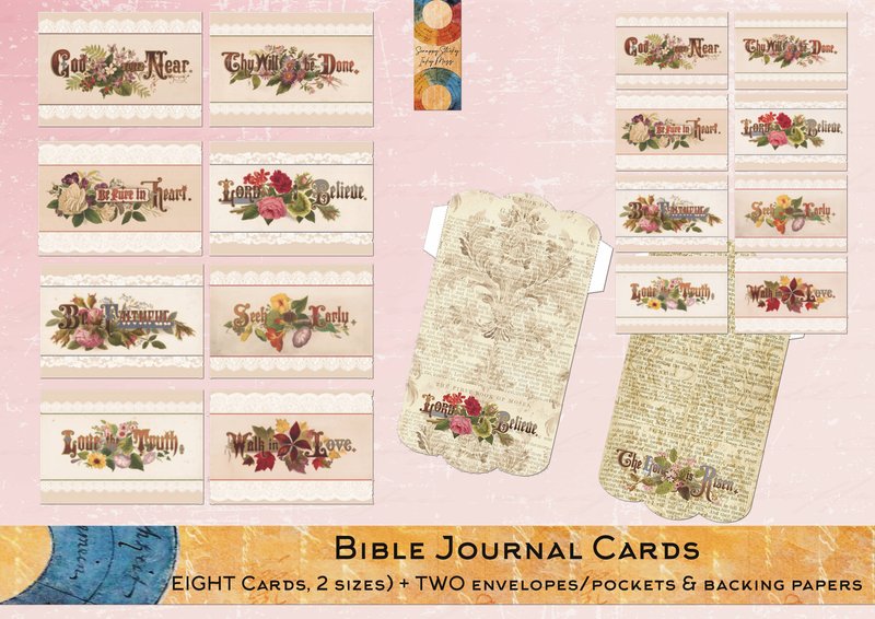 Bible Journaling Cards & Envelope/pocket (by ScrappyStickyInkyMess)
