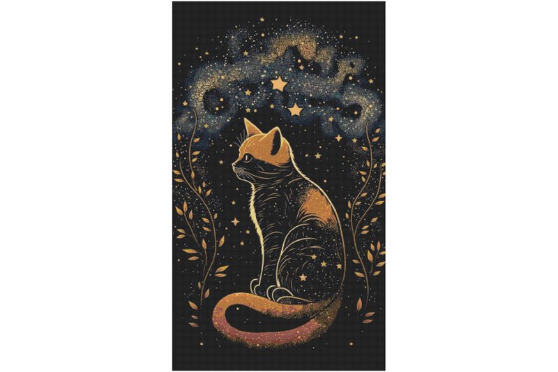 Black Cat Counted Cross Stitch Patterns (by crossstitchpatterns)
