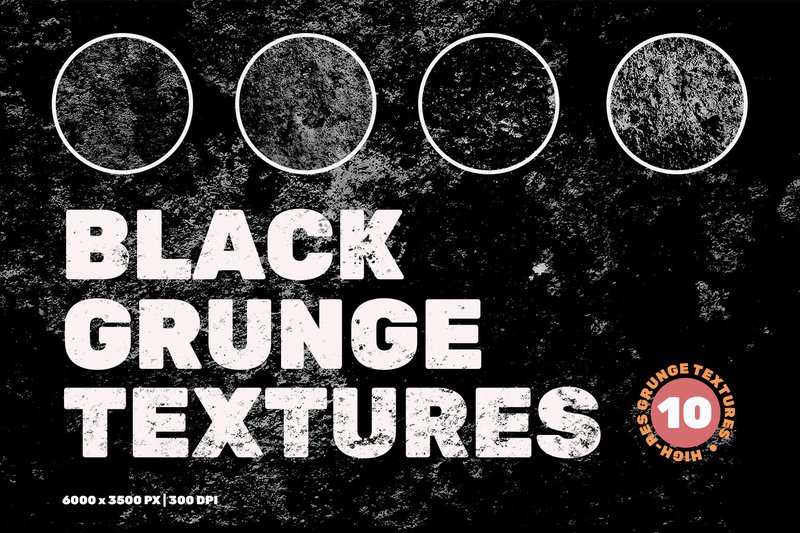 Black Grunge Textures (by Graphicfresh)