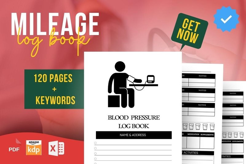 Blood Pressure Log Book KDP Interiors (by afdal.design)