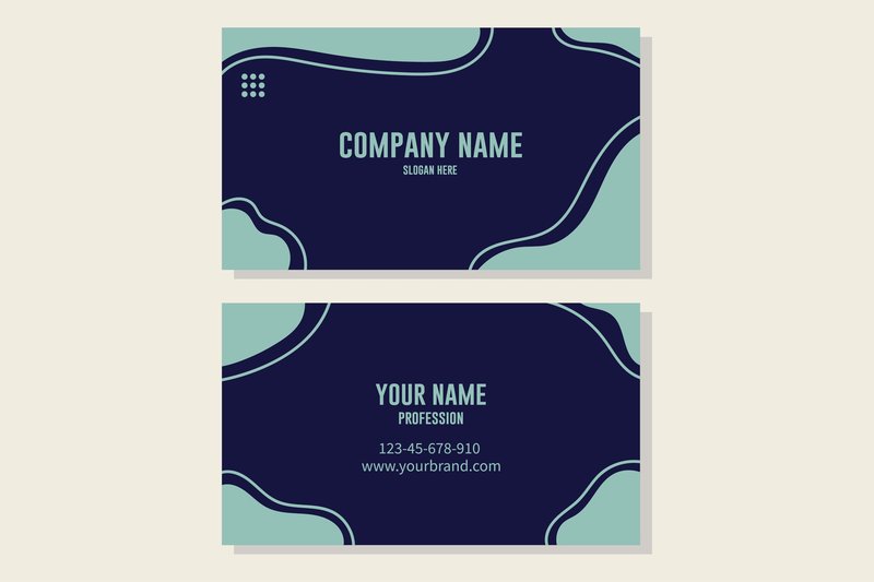 Blue and Green Business Card Templates (by Ozan ID)