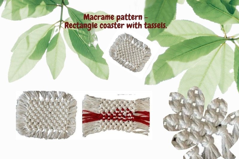Boho Coasters, DIY Macrame Pattern (by nadia12)