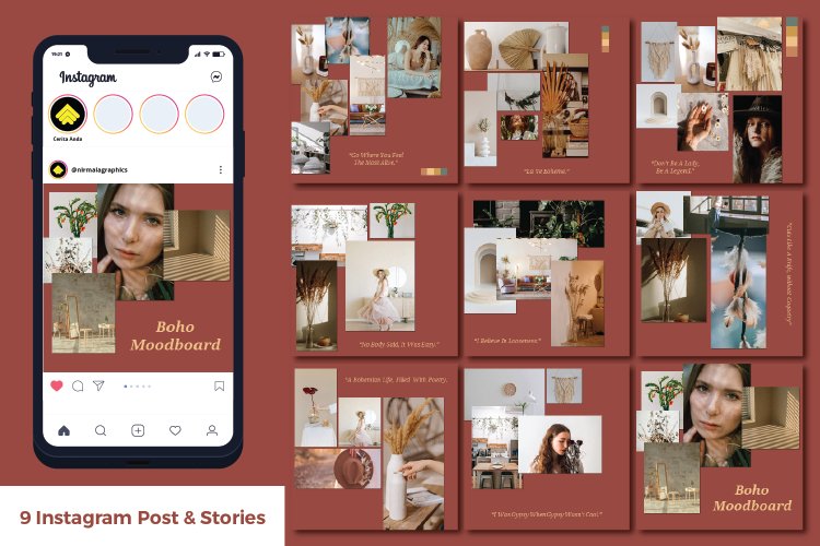 Boho Moodboard / PPT (by nirmala.graphics)