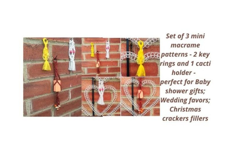 Boho Wedding Favors Trio Macrame Pattern (by nadia12)