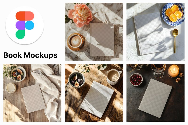 Book Mockup Bundle, Figma Book Mockup (by Sprout Mockups)