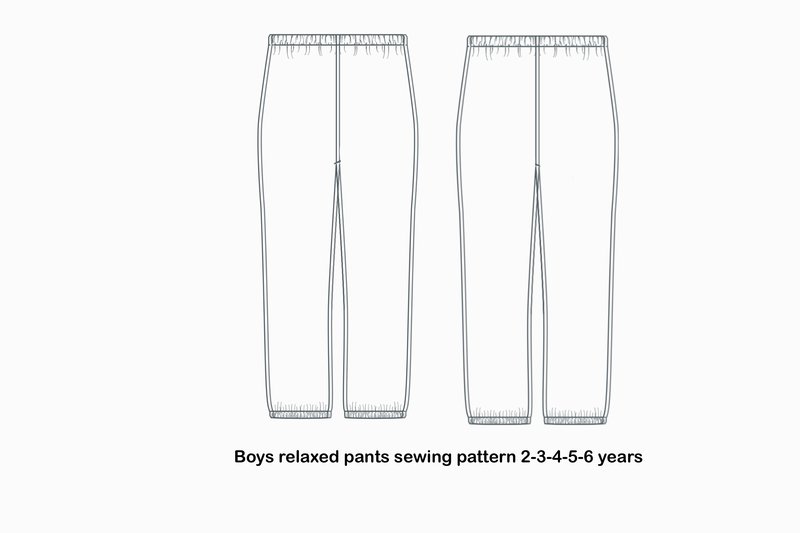 Boys Relaxed Trousers Sewing Pattern (by Illustration Tribe)