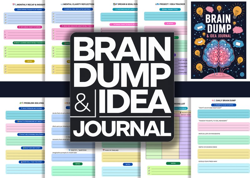 Brain Dump & Idea Journal -KDP Interiors (by KDP Studio)