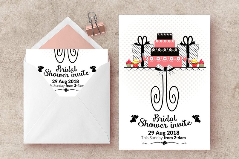 Bridal Shower Invites Poster Template (by Leza Sam)