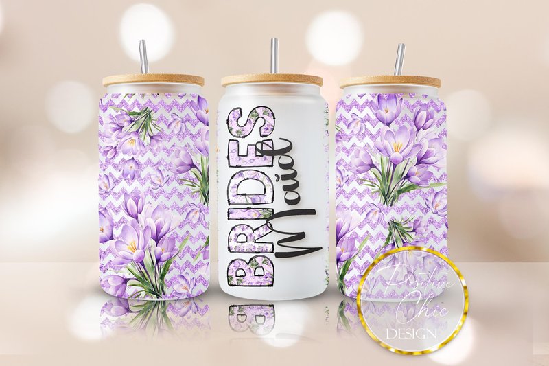 Bridesmaid Glitter Libbey Glass Wrap PNG (by PositiveChic)