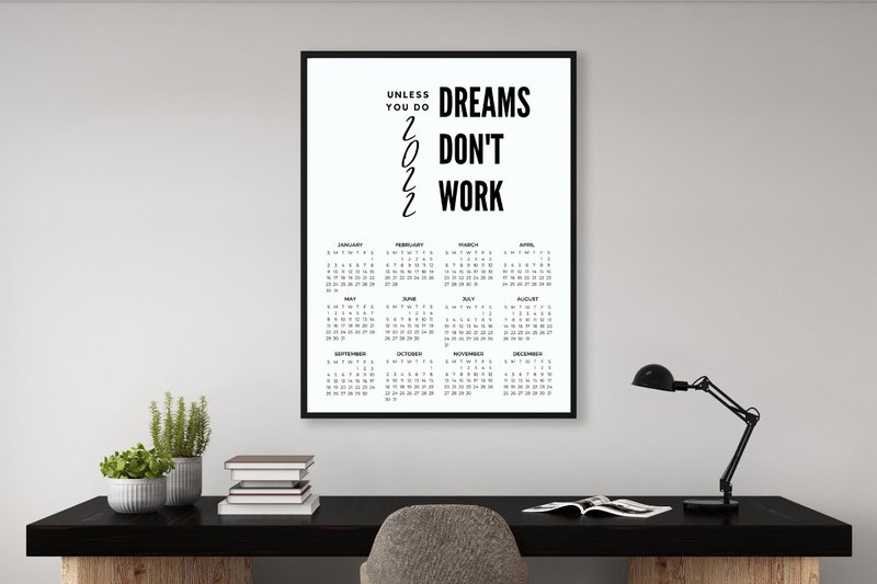 Calendar Printable Office Decor (by Richy Bunny)